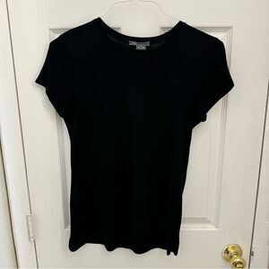 Vince Crewneck T Shirt Pima Cotton Modal Blend Black Size Medium Short Sleeve